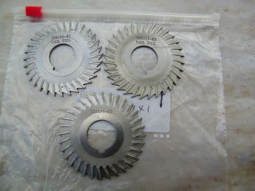 3-PCS -PAHL - SIDE MILLING CUTTER- 3 X .088 X 1 , 32 TEETH USA