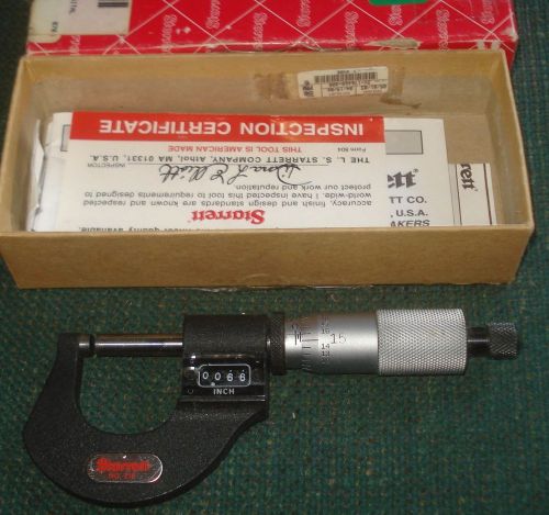 Starrett digital 1 inch micrometer .0001 grads ratchet stop locknut no.t216xrl-1 for sale