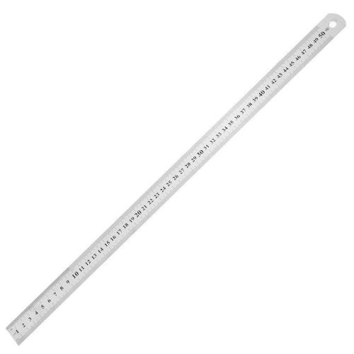 School Office 50cm 20 Inch Measuring Range 0.5mm Accuracy Straight Ruler