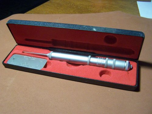 MINT CONDITION KWIK CHEK #20 PRES ION HOLE GAGE WITH STANDARD AND CASE.