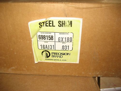 PRECISION 16775 6&#034;X180&#034;X.031 STL SHIM STOCK (LW1323-1)