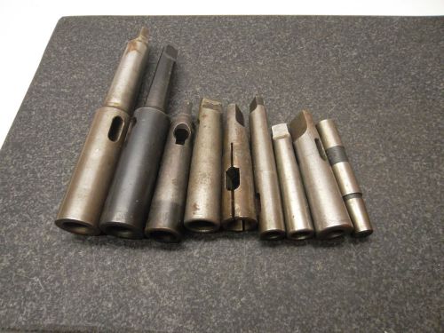 Nice  lot of morse taper drill sleeves adapters for sale