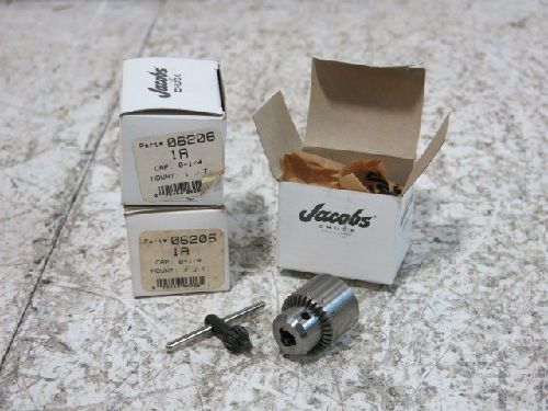 3 JACOBS 06206 1A DRILL CHUCKS, 0-1/4&#034; CAPACITY, JACOBS TAPER #1