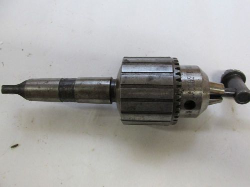 Jacobs chuck 3A,1/8-5/8&#034;Cap., #3 Morse taper arbor,with chuck key