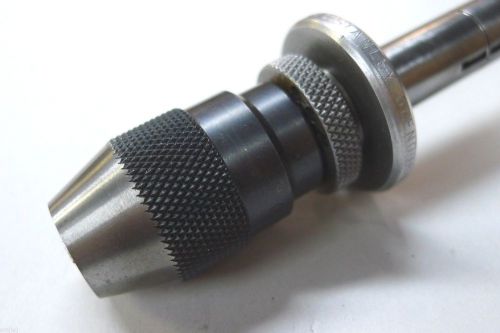 ALBRECHT GERMANY 0-1/8&#034; DRILL CHUCK &amp; SENSITIVE FEED ARBOR ***FREE SHIPPING *1