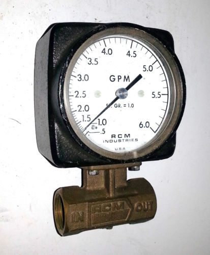 GPM RCM INDUSTRIES FLOW METER 3/4&#034;-71-R-6 180 psig 200 temp 861318-11