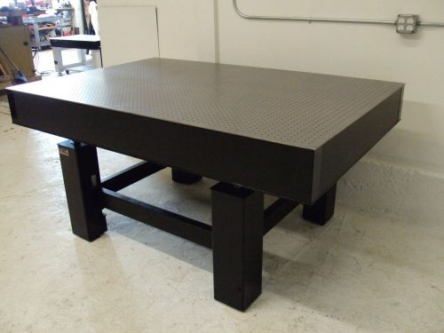 4&#039; x 6&#039; NEWPORT OPTICAL TABLE w/ TMC ADJUSTABLE BENCH, RETRACTABLE CASTERS