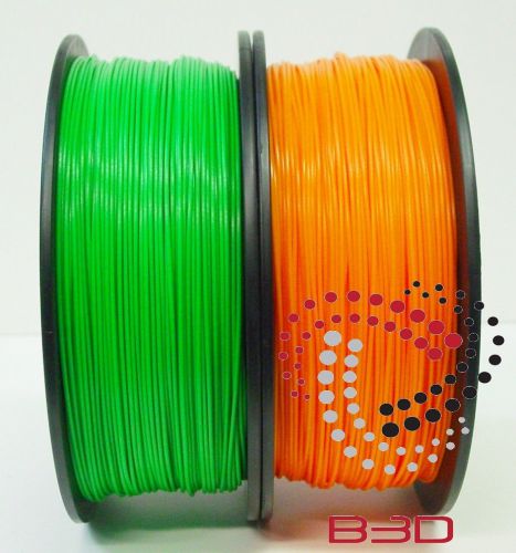 1.75 mm filament 4 3d printer. pla orange &amp; green 4 repraper, reprap, makerbot for sale