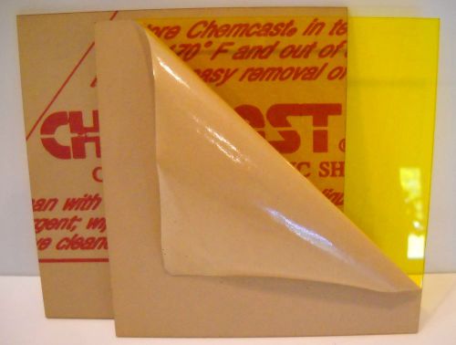 Lot of 10 pcs.translucent yellow acrylic #2208 6.25&#034;x6.25&#034;x1/8&#034; for sale
