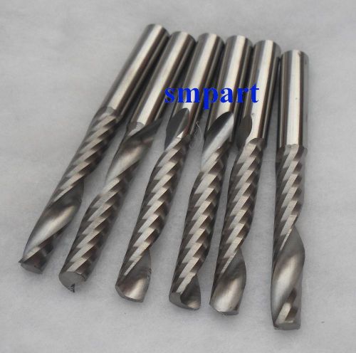 50 pcs single flute spiral down cut CNC router bits 6mm 32mm