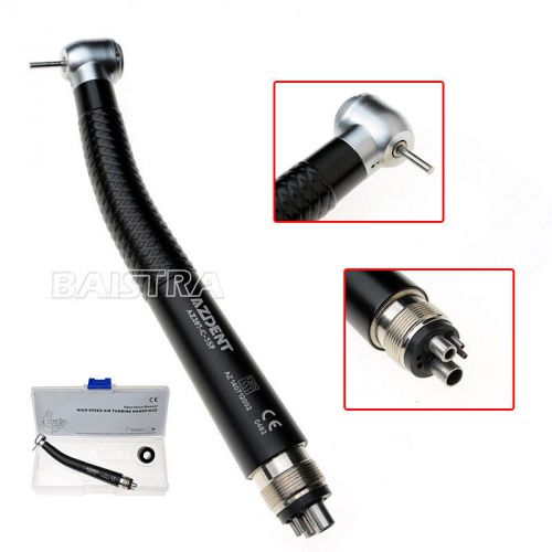 NEW 4 Holes AZDENT Dental Luxury High Speed Handpiece Standard Push Button black