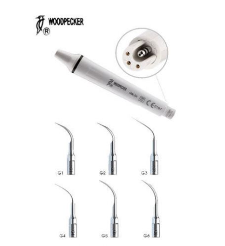 Woodpecker ems dental ultrasonic scaler handpiece+scaling tips g1,g2,g3,g4,g5,g6 for sale