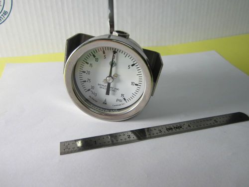 MANOMETER VACUUM + PRESSURE McDANIELS CONTROLS VERY NICE BIN#E3-01