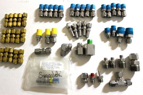 Bulk Lot of Swagelok Fittings Stainless Steel &amp; Brass New