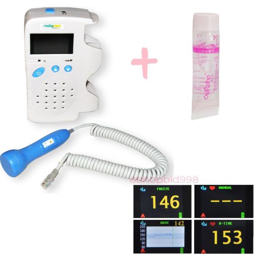 FDA CE Fetal Doppler 3MHz w Color LCD Back Light Heart Beat Waveform RFD-A NEW