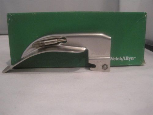 Welch allyn 69043 laryngoscope #3 mac astm macintosh halogen fiber optic light for sale