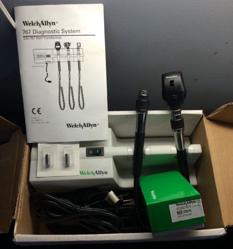 Welch Allyn Wall Transformer Set 767 Series w/ New Diag Otoscope