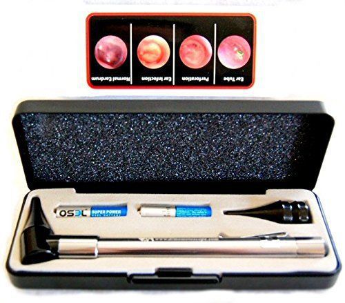 Dr Mom Stainless LED Otoscope Otoscopes with Hard Case Third Generation