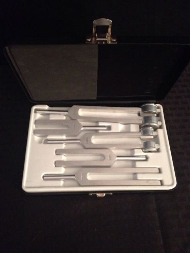 Miltex 5 piece tuning fork set in case 512 c, 1024 c, 256 c, 2048 c, 128 c for sale