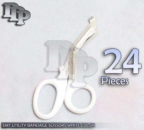 24 emt ems trauma shears utility scissors 7.25&#034;, white for sale