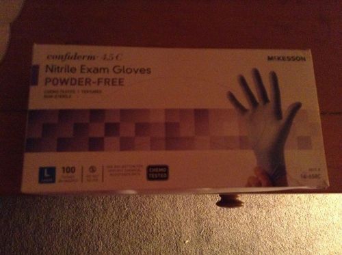 Confiderm  4.5c. Nitrile exam gloves. Large