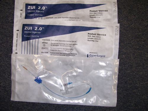 ! coopersurgical zui 2.0 uterine injector zsi1153 lot of 3 for sale