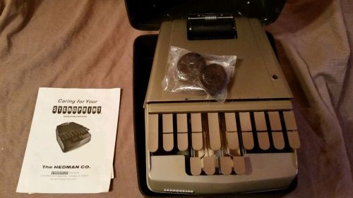 Stenoprint Reporter Model Shorthand Machine Hedman stenograph-w/paper