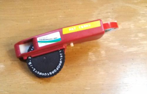 VINTAGE RETRO RED DYMO 1885 LABEL MAKER LABELER