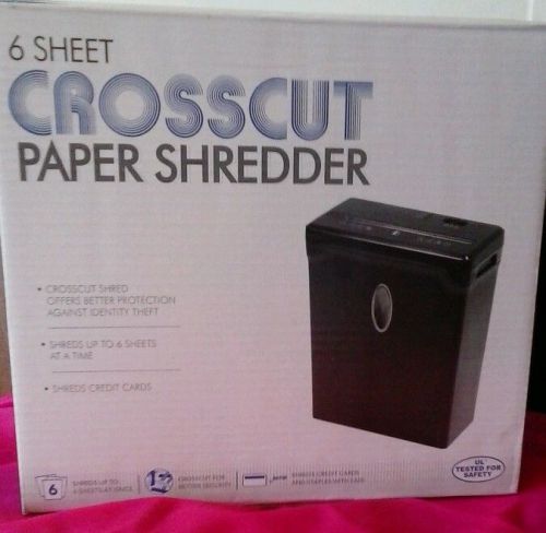 6 Sheet Credit Card Cross Cut Paper Shredder LX60B Manual Reverse Black Security