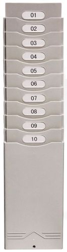 10 Card Expanding Time Card Rack 16&#034;H x 2-1/4&#034;D x 4&#034;W