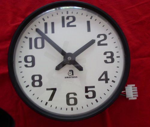 American time &amp; signal co. a45baaa501 flush mount electric wall clock for sale