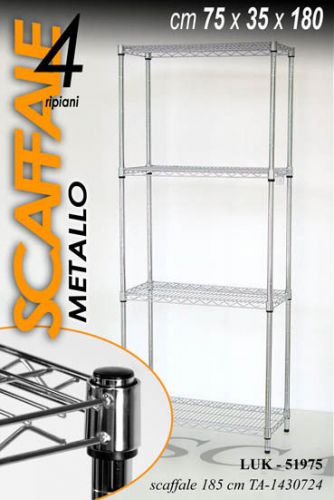 SCAFFALE UFFICIO LIBRERIA MODULARE METALLO 185X75X35CM