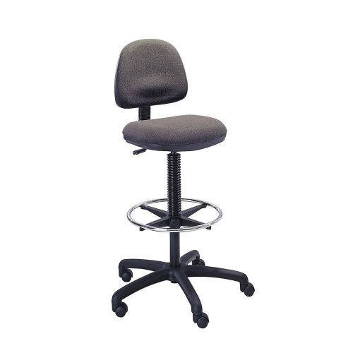 Safco Products Company Height Adjustable Drafting Chair with Footring Dark Gray