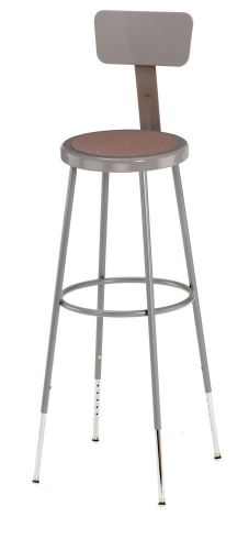 National Public Seating Height Adjustable Stool with Backrest 31&#034; Set of 5