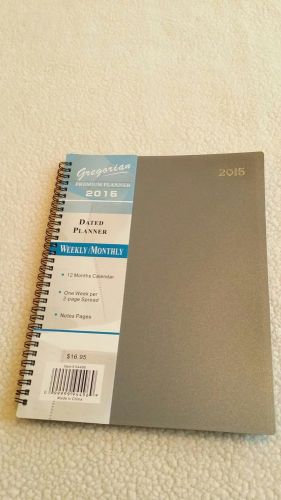 2015 Weekly/Monthly Calendar Planner One Week Per 2 Page Spread 8.5 X 11&#034;