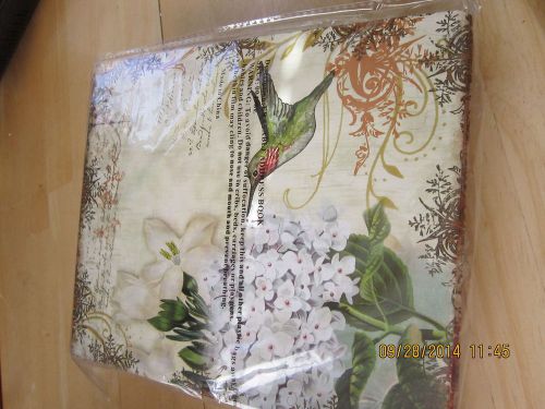 Erasable Address Book with Decorative Hummingbird Design