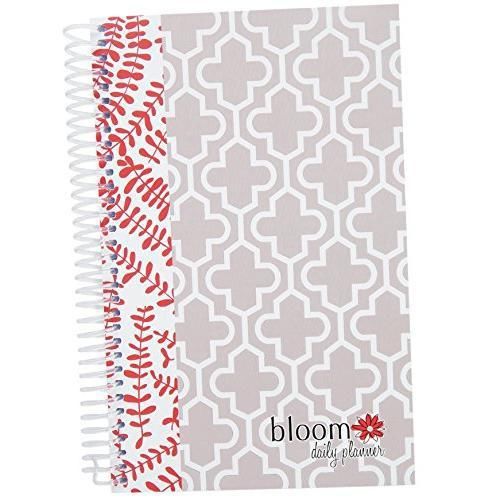 2014-15 Academic Year OR 2015 Calendar Year Daily Planner - Floral Quatrefoil