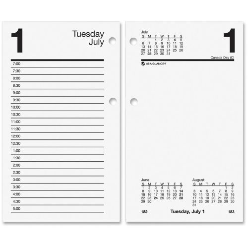 2015 At-A-Glance Daily Desk Calendar Refill  - 3.50&#034; x 6&#034; - 1 Year - Jan-Dec