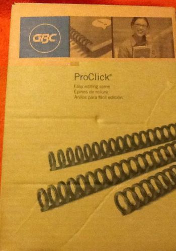 NEW GBC 2514517 ProClick Easy Edit Spines, 5/8&#034; Diameter, 110 Sheet