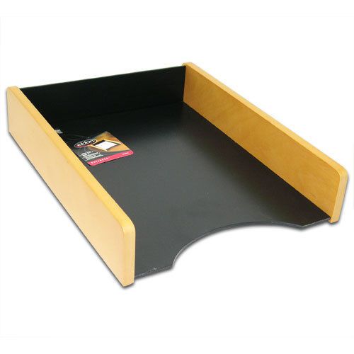 Eldon Savannah Black &amp; Oak Open Letter Tray