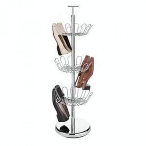 Chrome Revolvin Shoe Rack 18PR Storage &amp; Organization 6060-3103