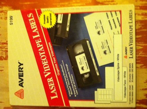 Avery laser videotape labels 5199 face only for sale