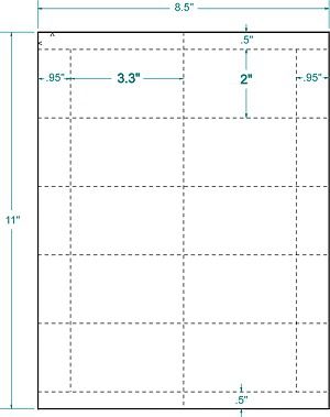 White Postage Tray Tags, 2,500 Tags per  3.3&#034; x 2&#034;, 60# Cover