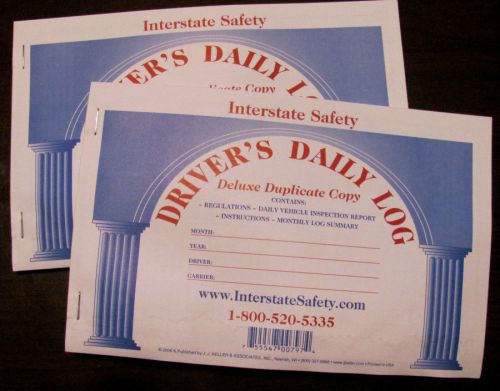 J J Keller Interstate Safety DRIVER&#039;S DAILY LOG Book Duplicate Copy &amp; DVIR