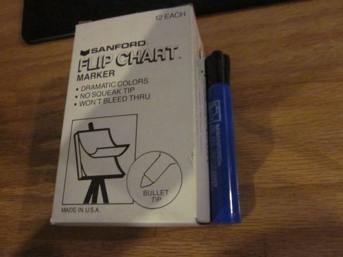 12 SANFORD 22403 Sharpie Flip Chart Markers, Bullet Tip, Blue Free shipping!