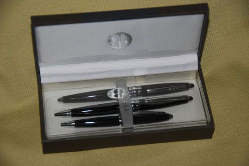 BILL BLASS BB0169-1 AERO 3 PEN SET TRIO IN BLACK AND SILVER