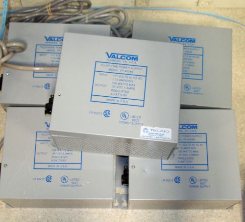 Lot of 5 Valcom Telephone Power Supply VP-4024B-4 amps