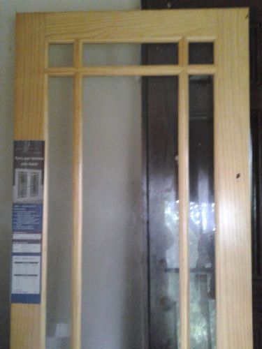 32x80 interior pine decorative full glass panel door Hailey Lynn collection