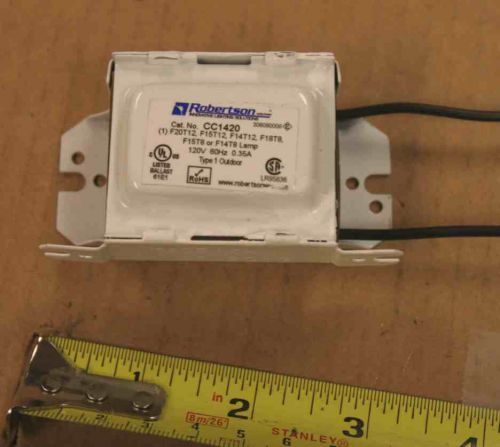 Robertson CC1420 ballast. part no.lamp (1) F15T8 or F14T8 120 volt, 60Hz .35 amp