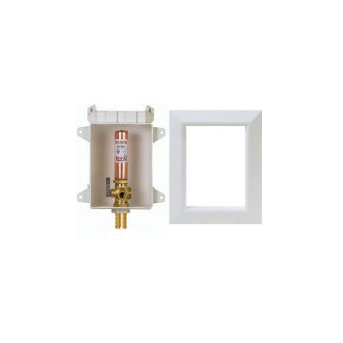 Ox Box Toilet/Dish Outlet Box w/Mini-rester Water Hammer Arrester-1/2 PEX Crimp